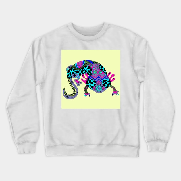 mayan axolotl ecopop Crewneck Sweatshirt by jorge_lebeau